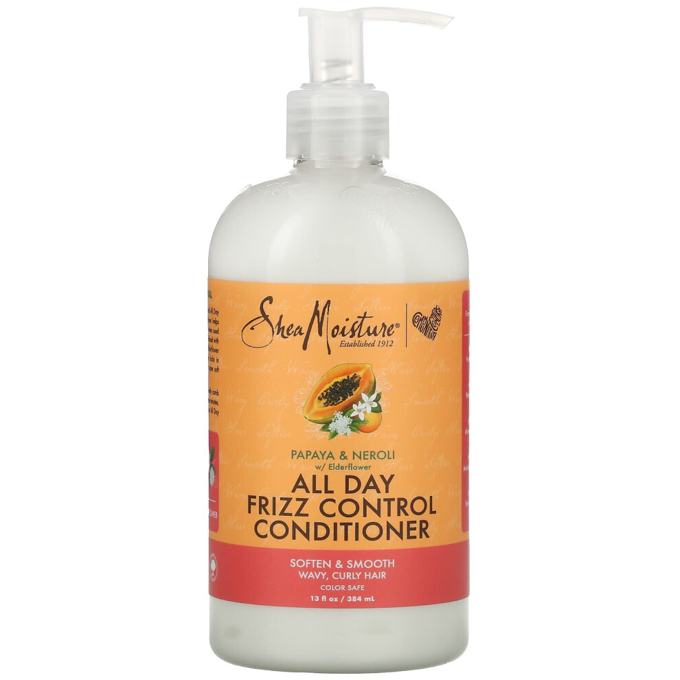 Shea Moisture Sheamoisture, All Day Frizz Control Conditioner, Papaya & Neroli With Elderflower, 13 Fl Oz (384 Ml)