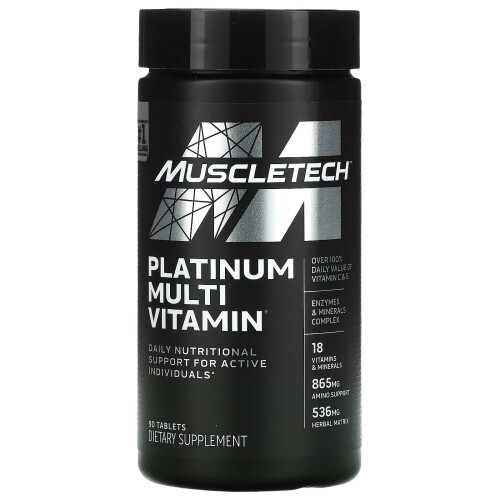 Muscletech MuscleTech, Multivitamine Platine, 90 Comprimés