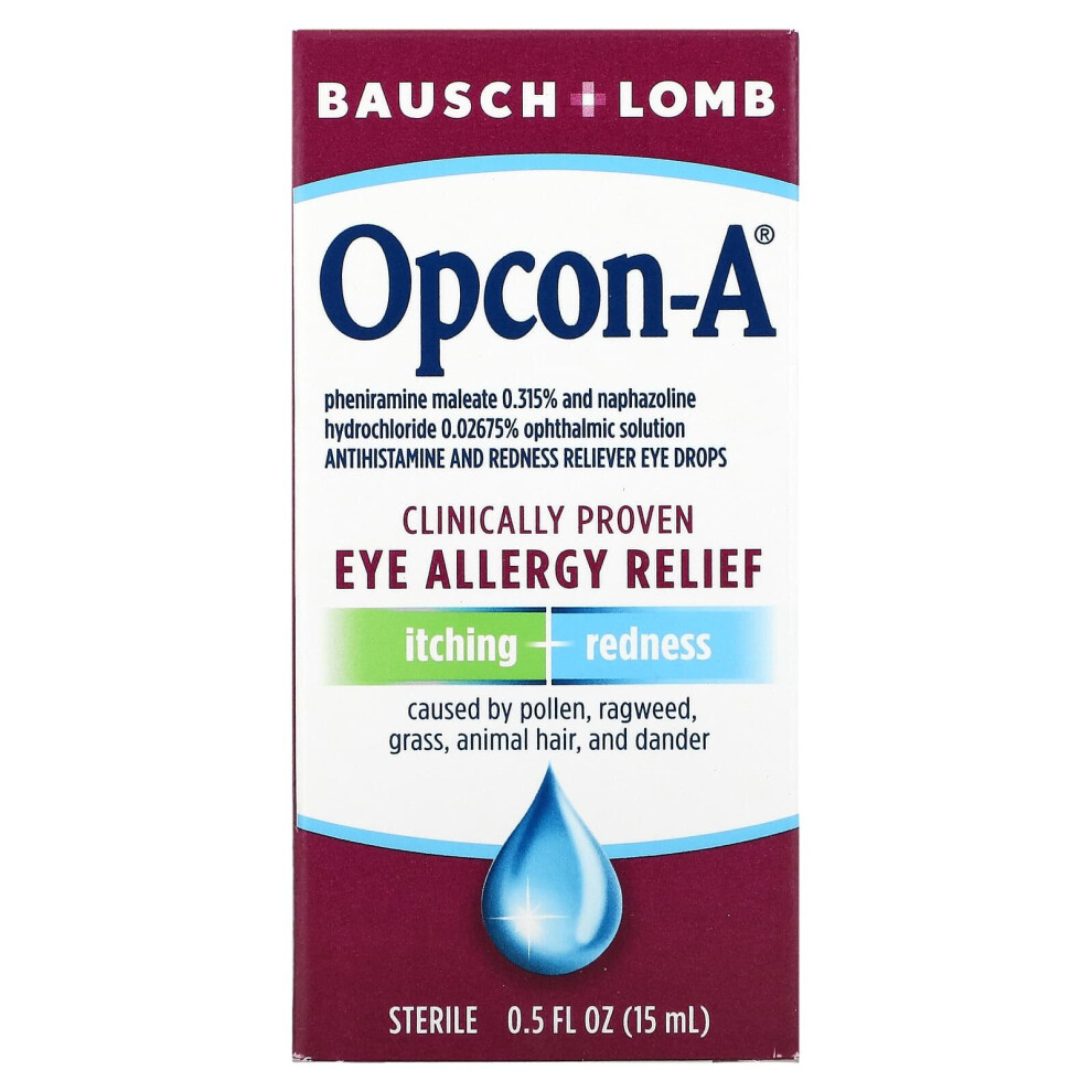 Opcon-A , Clinically Proven Eye Allergy Relief, 0.5 Fl Oz (15 Ml)