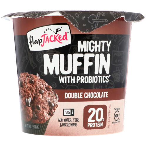 FlapJacked, Mighty Muffin, Double Chocolat, 1.94 oz (55 g)