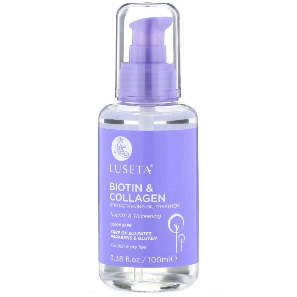 Luseta Beauty , Biotin & Collagen, Strengthening Oil Treatment, 3.38 Fl Oz (100 Ml)