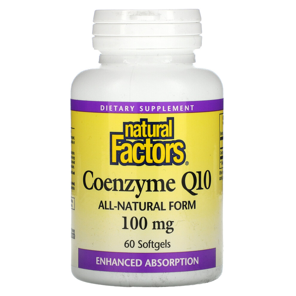 Natural Factors , Coenzyme Q10, 100 Mg, 60 Softgels