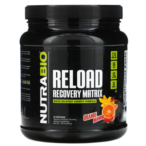 NutraBio, Reload Recovery Matrix, Orange-Mango, 1,83 lb (829 g)