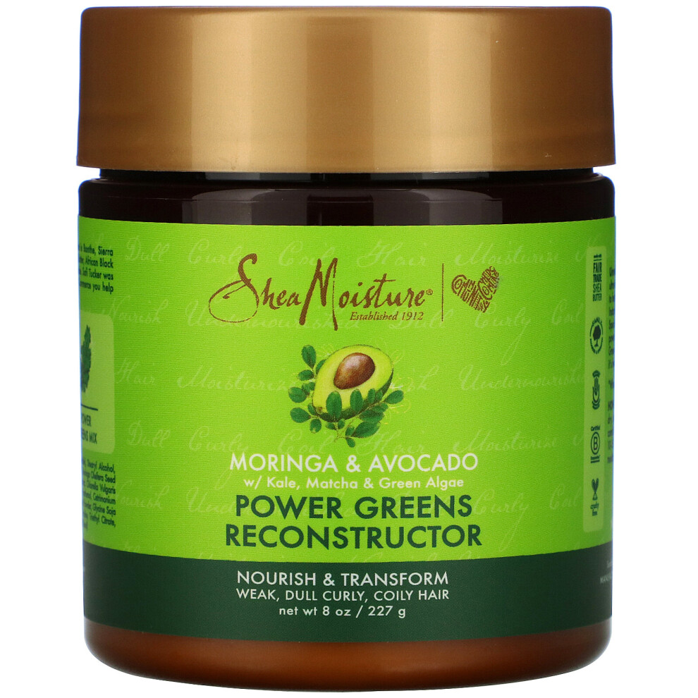 Shea Moisture Sheamoisture, Power Greens Reconstructor, Moringa & Avocado, 8 Oz (227 G)