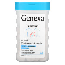 Genexa, Antazidum, Maximale Stärke, Bio-Beere & Vanille, 72 Kautabletten