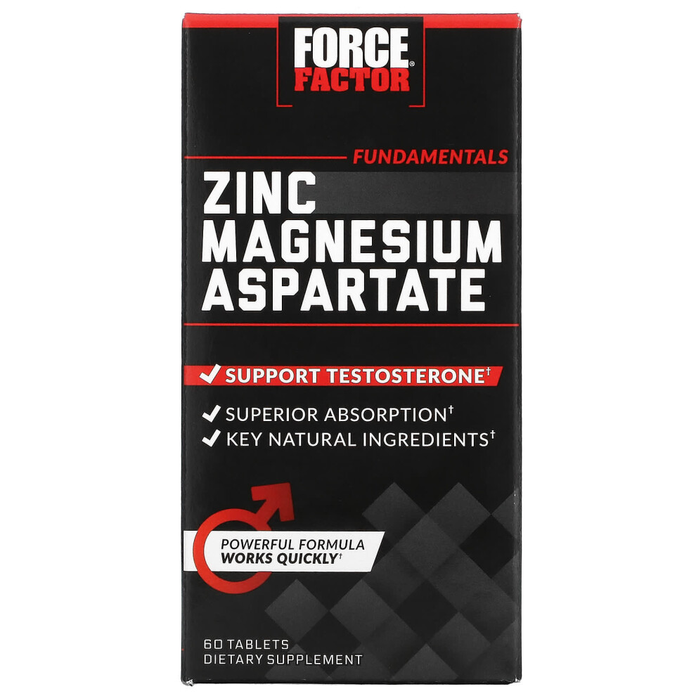 Force Factor , Zinc Magnesium Aspartate, 60 Tablets