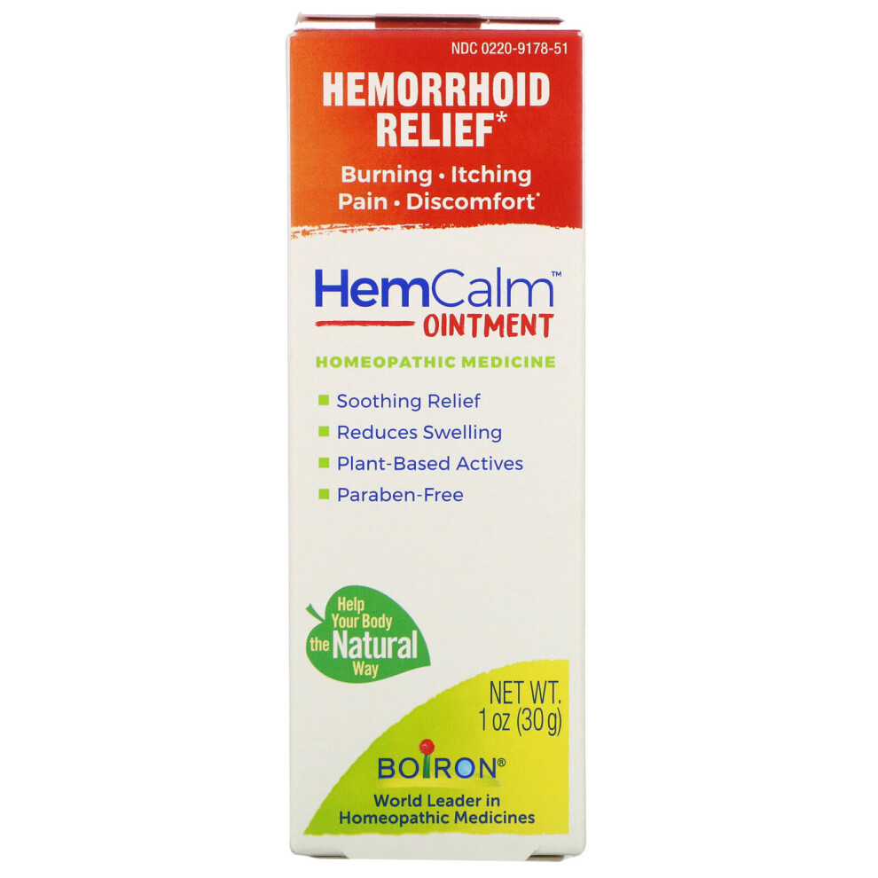 Boiron , Hemcalm Ointment, Hemorrhoid Relief, 1 Oz (30 G)