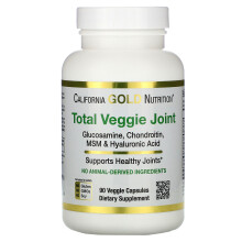 California Gold Nutrition, Total Veggie Gelenkunterstützungsformel, Mit Glucosamin, Chondroitin, MSM und Hyaluronsäure, 90 Veggie-Kapseln