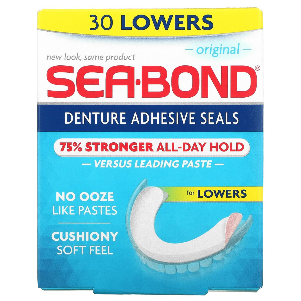 Seabond , Denture Adhesive Seals, Original, 30 Lowers