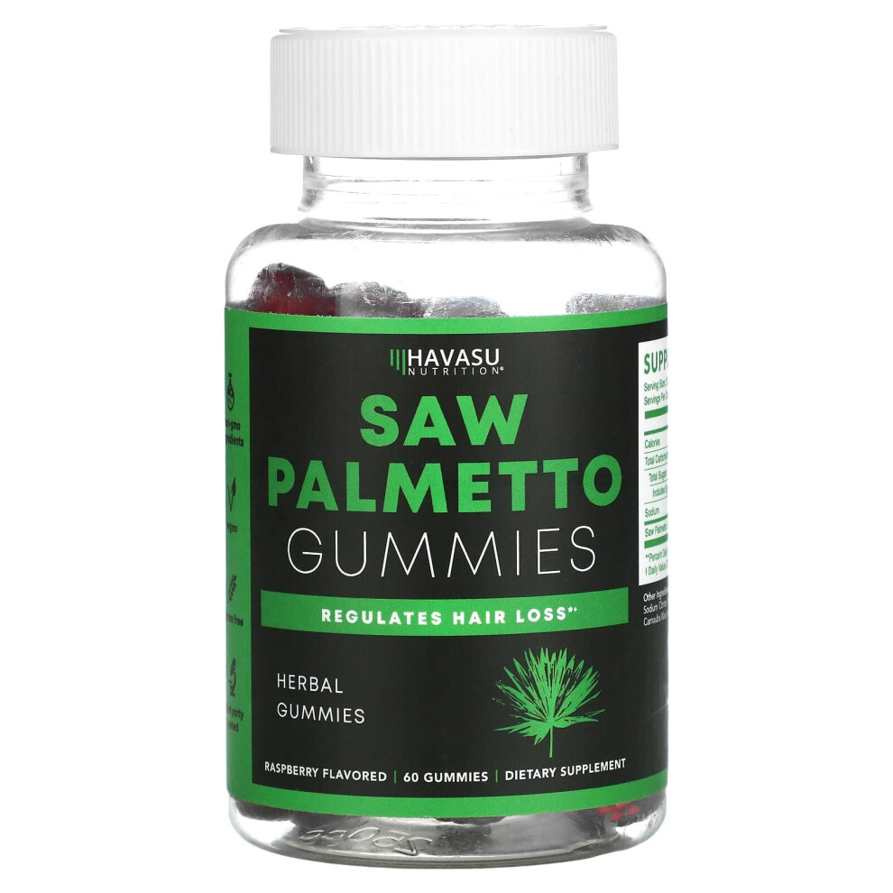 Havasu Nutrition , Saw Palmetto Gummies, Raspberry, 60 Gummies