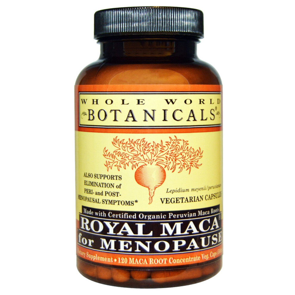 Whole World Botanicals , Royal Maca For Menopause, 500 Mg, 120 Vegetarian Capsules