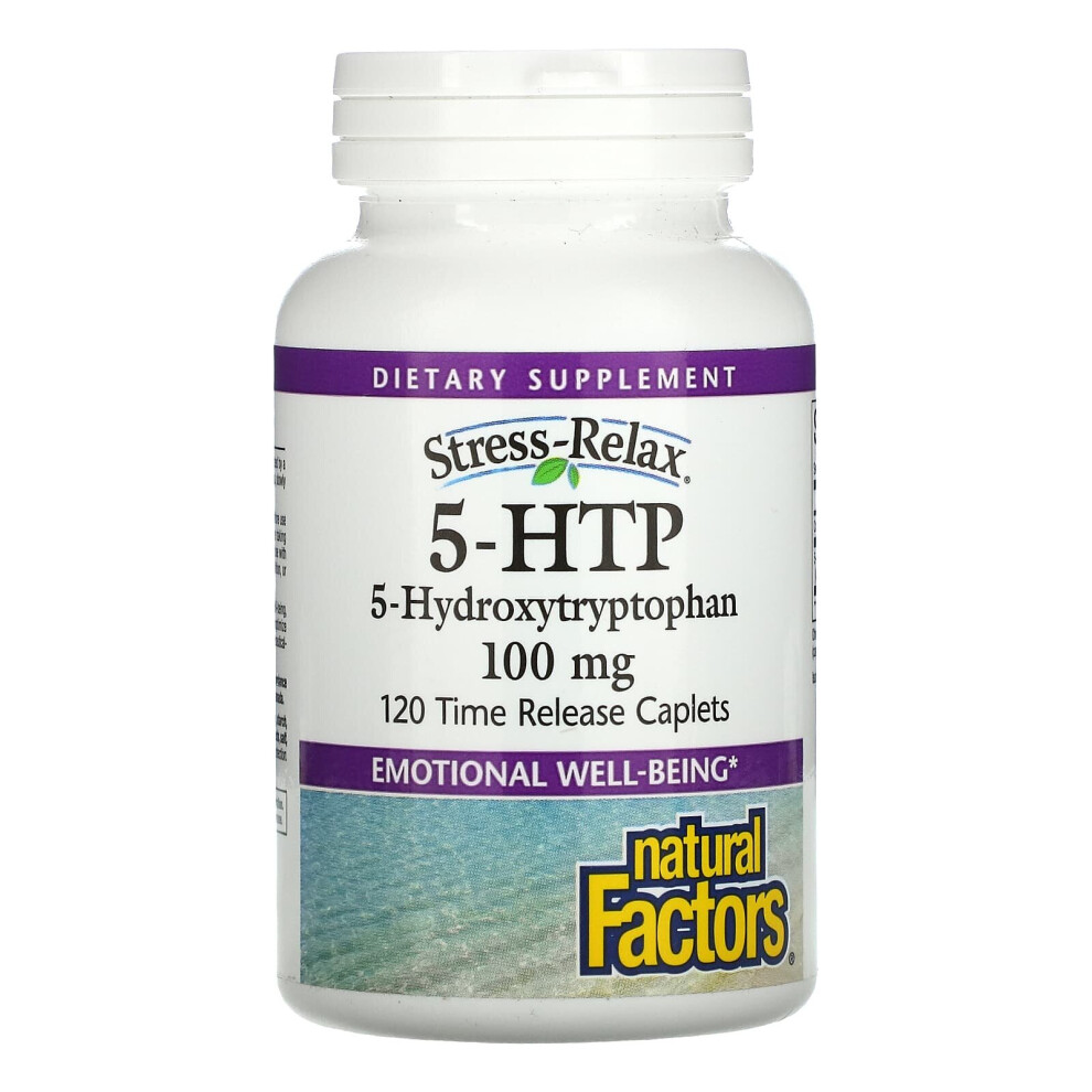Natural Factors , Stress-Relax, 5-Htp, 100 Mg, 120 Time Release Caplets