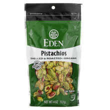 Eden Foods, Bio, Pistazien, Geschält & Geröstet, Meersalz-Benebelt, 4 oz (113 g)