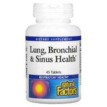 Natural Factors, Santé Pulmonaire, Bronchique et Sinusale, 45 Comprimés