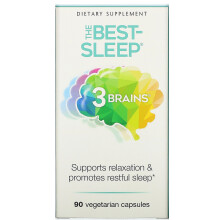 Natural Factors, 3 Brains, The Best-Sleep, 90 Vegetarische Kapseln