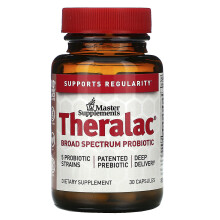 Master Nahrungsergänzungen, Theralac, Breitbandprobiotikum, 30 Milliarden KBE, 30 Kapseln