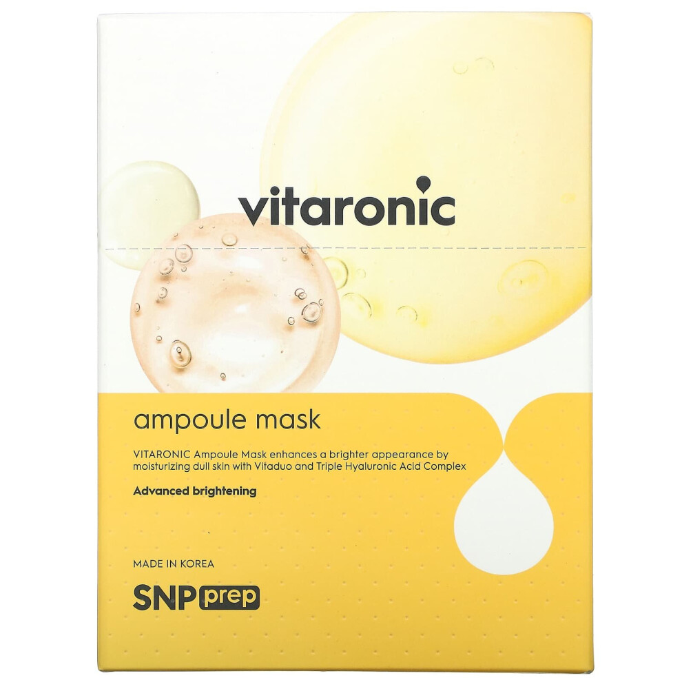 Snp , Vitaronic, Ampoule Beauty Sheet Mask, 10 Sheet, 0.84 Fl Oz (25 Ml) Each