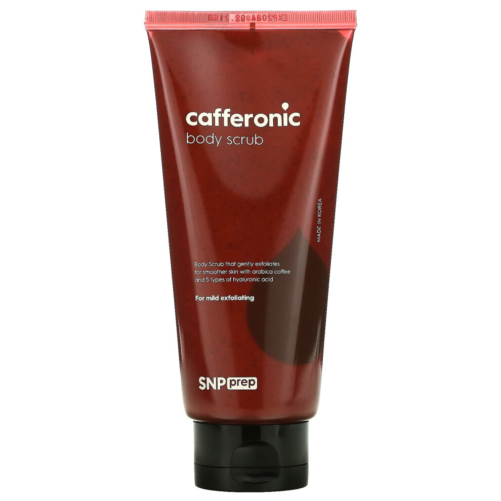 Snp , Cafferonic, Body Scrub, Mild Exfoliating, 6.08 Fl Oz (180 Ml)