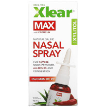 Xlear, Max, Natürliches Salin Nasenspray mit Xylitol, Maximale Linderung, 1,5 fl oz (45 ml)