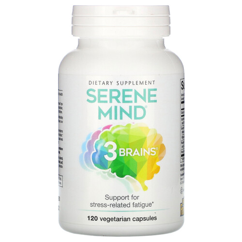 Natural Factors, 3 Brains, Serene Mind, 120 Vegetarian Capsules 2