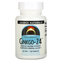 Source Naturals, Ginkgo-24, 40 mg, 120 Tabletten