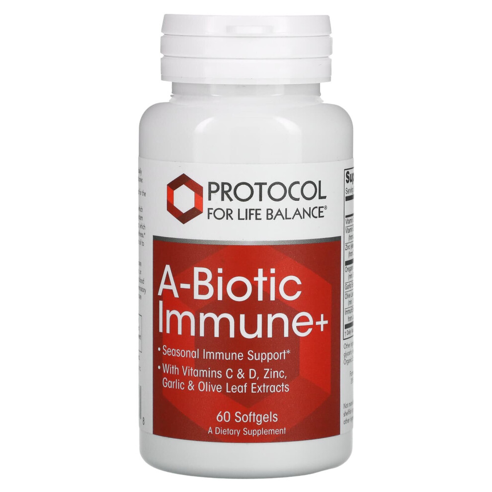 Protocol For Life Balance , A-Biotic Immune+, 60 Softgels