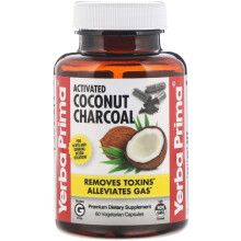 Yerba Prima, Charbon de Coco Activé, 60 Gélules Végétariennes