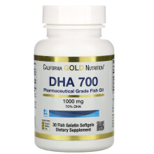 California Gold Nutrition, DHA 700 Fischöl, Ultra-Konzentriert, 1.000 mg, 30 Fischgelatine-Weichkapseln
