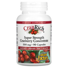 Natural Factors, CranRich, Super Concentration, Concentré de Canneberge, 500 mg, 90 Capsules
