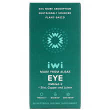 iWi, Eye, Omega-3 + Zinc, Copper and Lutein, 30 Softgels