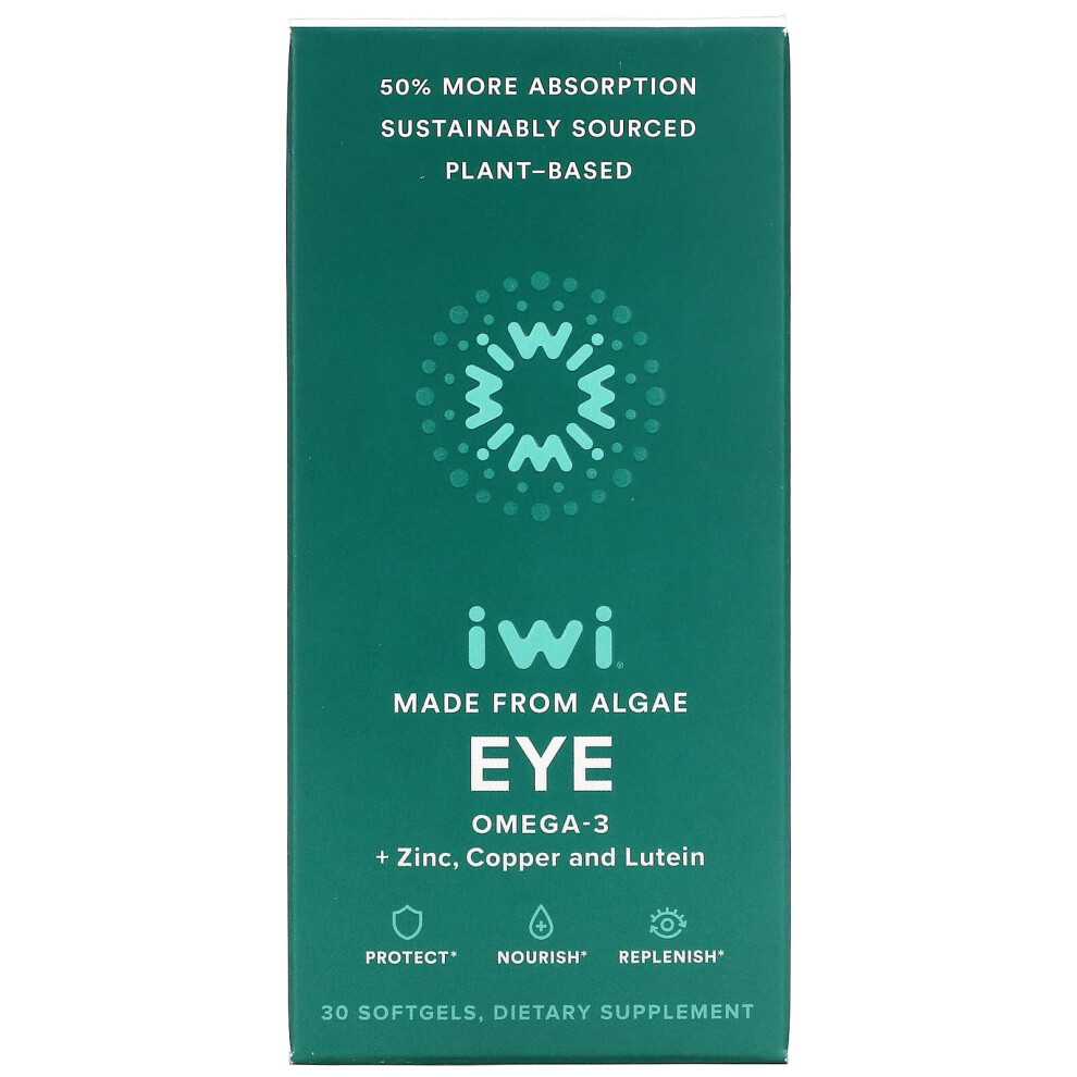 Iwi , Eye, Omega-3 + Zinc, Copper And Lutein, 30 Softgels