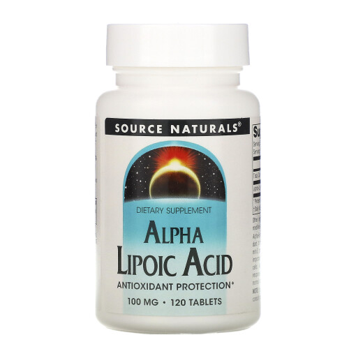 Source Naturals, Alpha Liponsäure, 100 mg, 120 Tabletten