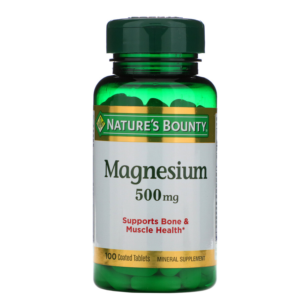 Nature's Bounty , Magnesium, 500 Mg, 100 Coated Tablets