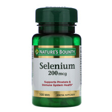 Nature's Bounty Selenium apoia a sade da prstata e do sistema imunolgico 200 mcg 100 comprimidos