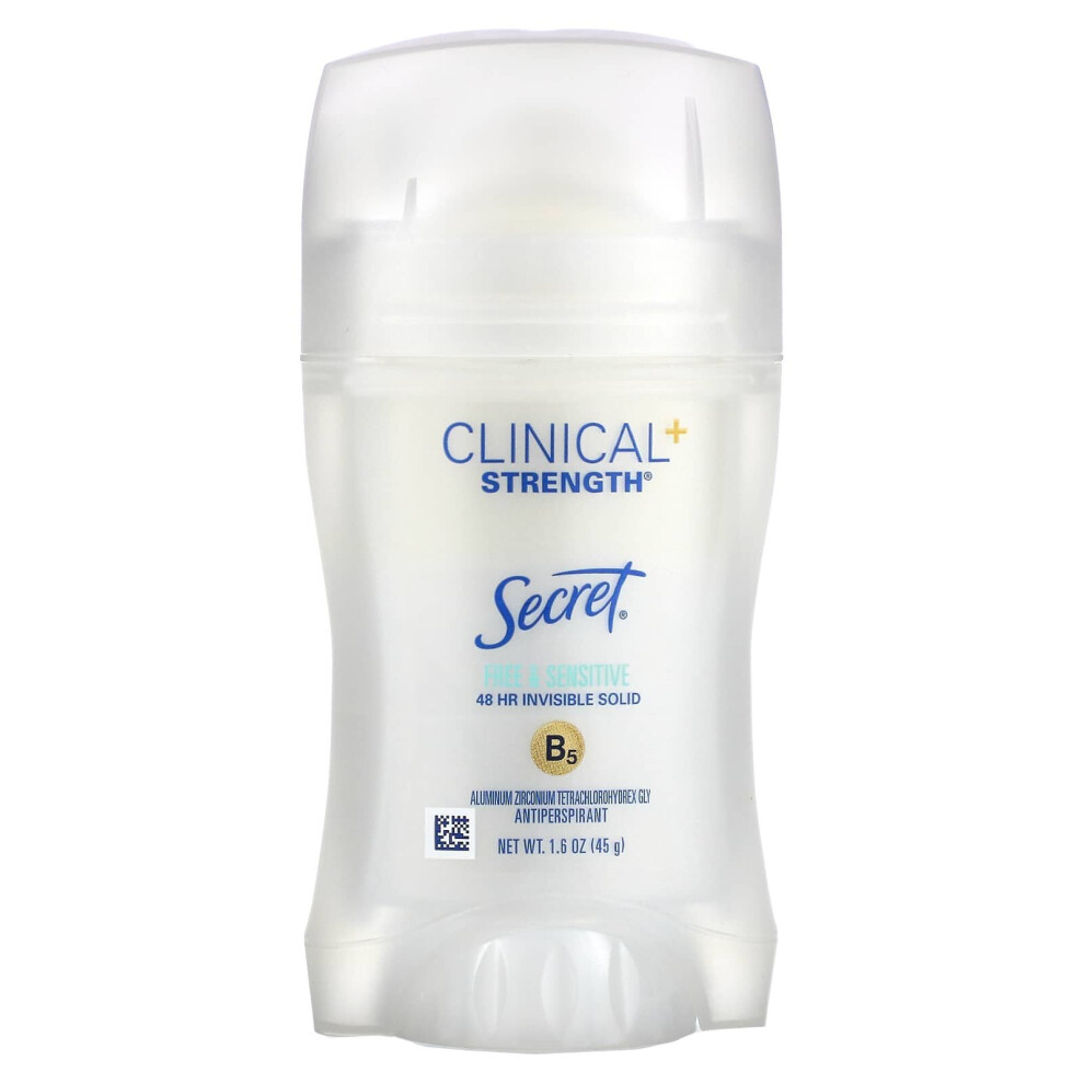 Secret, Clinical + Strength, Antiperspirant, Free & Sensitive, 1.6 oz (45 g)-image-OPC-P9S5FRC-NEW