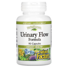 Natural Factors, Herbal FactorsÆ, Formule pour le Flux Urinaire, 90 Capsules