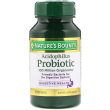 Nature's Bounty, Probiotique Acidophilus, 120 Comprimés