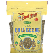 Bob's Red Mill, Graines de Chia Entières Biologiques, 12 oz (340 g)