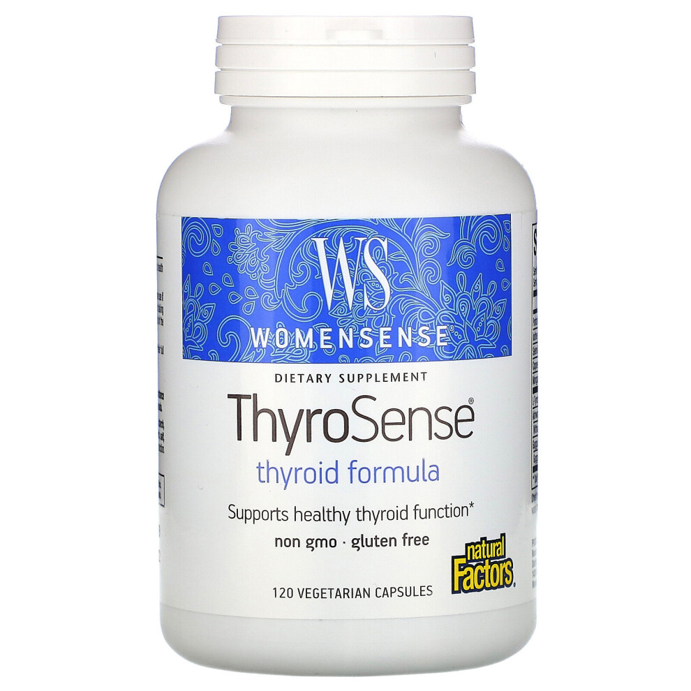 Natural Factors , Womensense, Thyrosense, Thyroid Formula, 120 Vegetarian Capsules