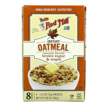 Bob's Red Mill, Instant Oatmeal Packets, Brown Sugar & Maple, 8 Packets, 1.23 oz (35 g) Each