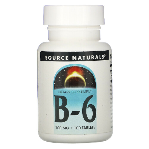 Source Naturals, B-6, 100 mg, 100 Comprimés