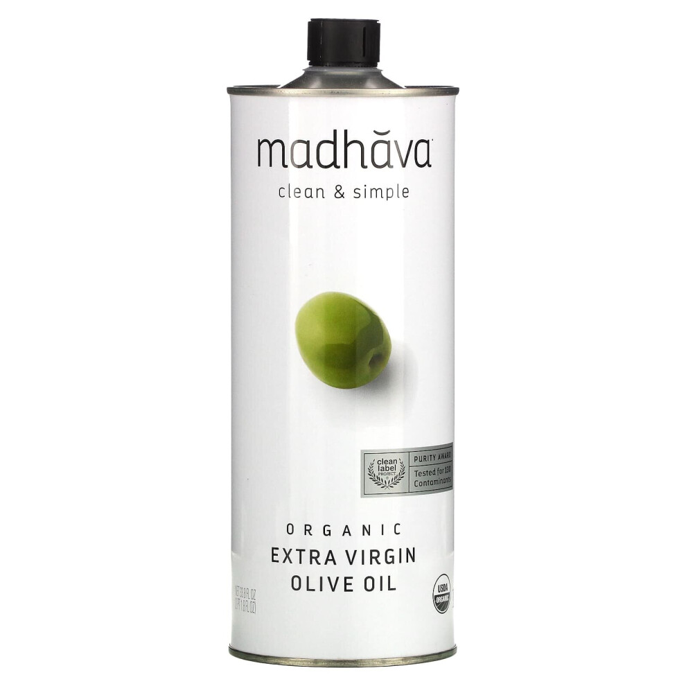 Madhava Natural Sweeteners, Organic Extra Virgin Olive Oil, 33.8 fl oz