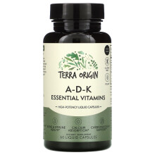 Terra Origin, A-D-K Essentielle Vitamine, 60 Flüssigkapseln
