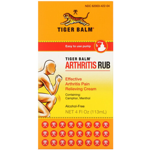 Tiger Balm, Friction Arthrite, Sans Alcool, 4 fl oz (113 ml) 1