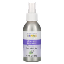 Aura Cacia, Aromatherapie Spray, Entspannendes Lavendel, 4 fl oz (118 ml)
