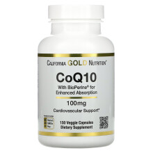 California Gold Nutrition, CoQ10 mit BioPerine, 100 mg, 150 Veggie-Kapseln