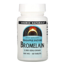Source Naturals, Bromelain 2,000 GDU/g, 500 mg, 60 Tablets