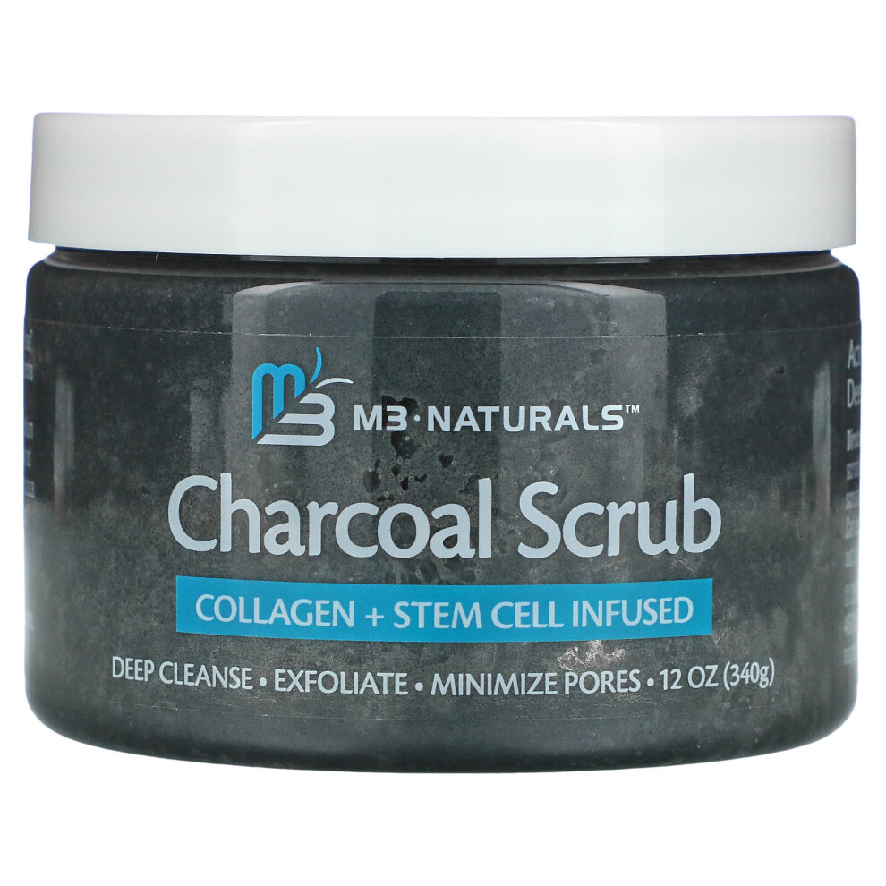 M3 Naturals , Charcoal Scrub, 12 Oz (340 G)