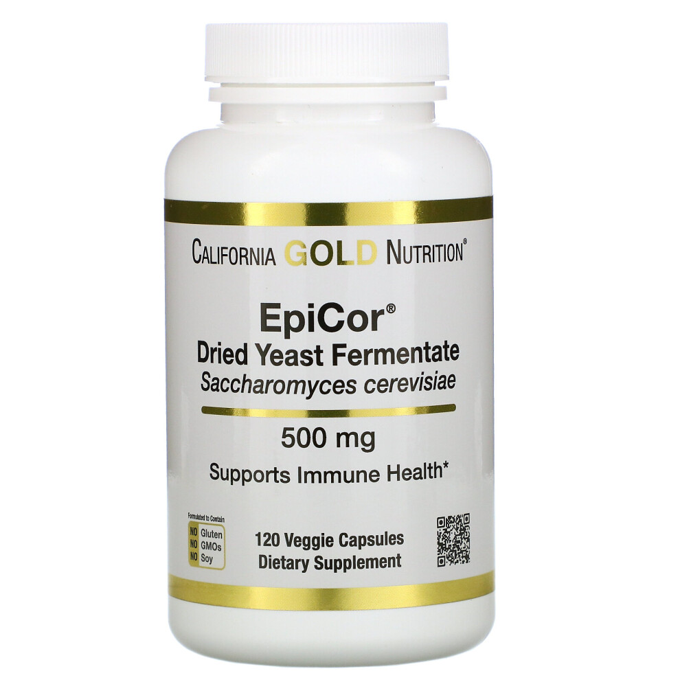 California Gold Nutrition Gold California Nutrition, Epicor, Dried Yeast Fermentate, 500 Mg, 120 Veggie Capsules