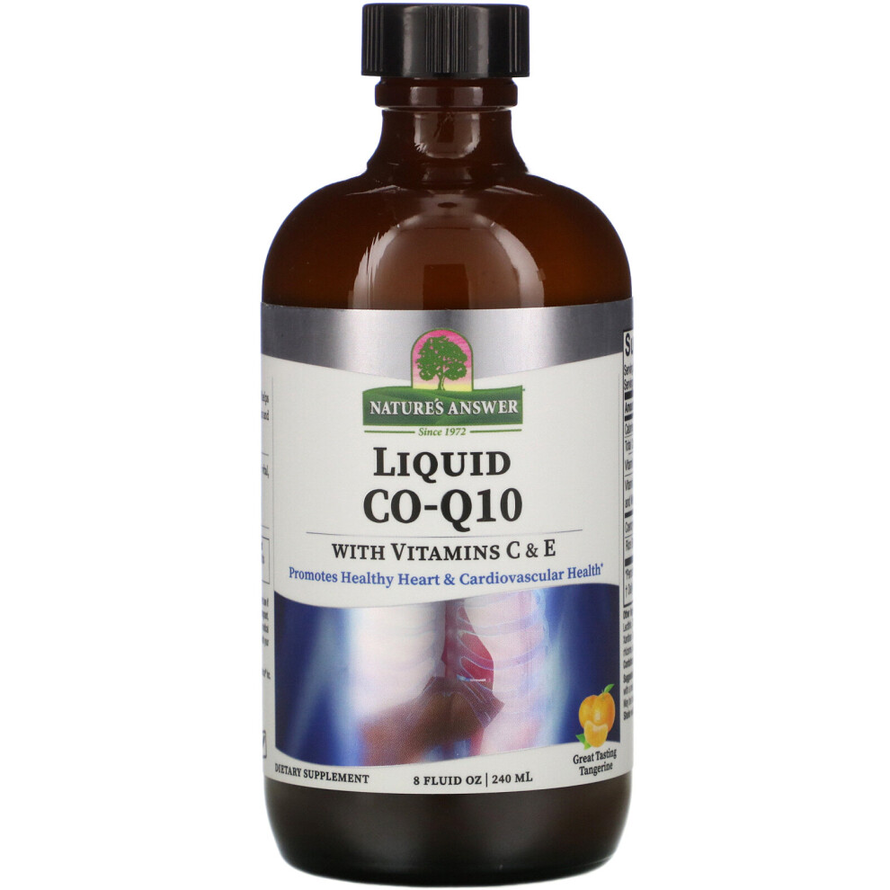 Nature's Answer , Liquid Co-Q10 With Vitamins C & E, Tangerine, 8 Fl Oz (240 Ml)